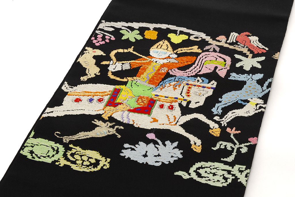 龍村平蔵 四天王狩猟紋様錦 タペストリー 龍村平蔵 四天王狩猟紋様錦