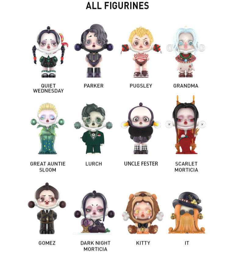 Skullpanda X The Addams Family Series Whole Set Opened – TOYSEZ