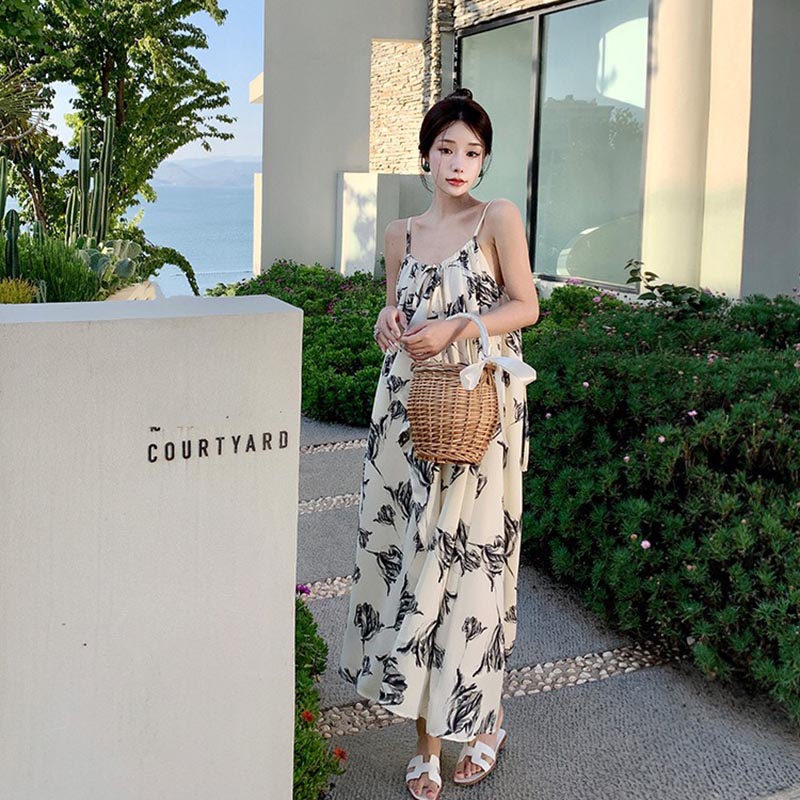 楽天市場】送料無料 キャミソールワンピース キャミワンピ リゾート 花