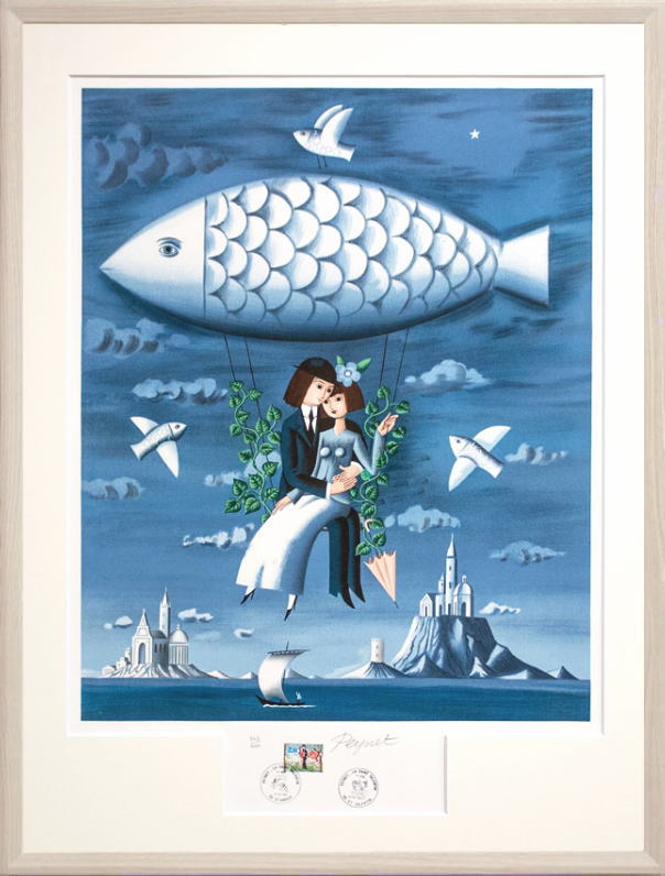 愛の季節 レイモン・ペイネ ダイヤモンド・スクリーニング 版画 愛の