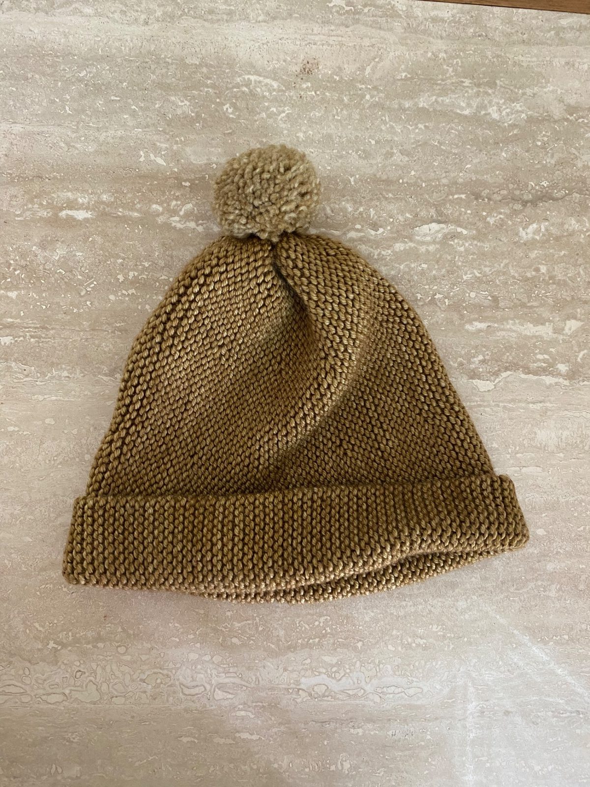 Misha & Puff Garter hat in nutmeg (2-4 years) |… | Noihsaf Bazaar