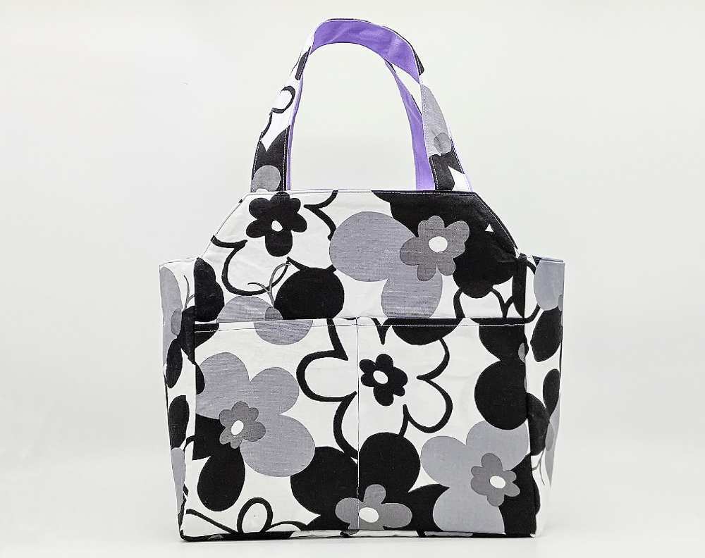 ハンドメイド✃アンティーク花柄ファブリック＆ブラックウォッチ