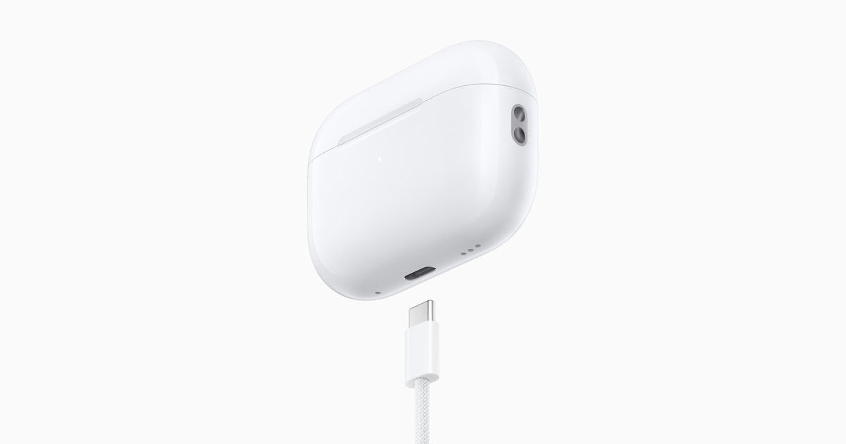 Apple、AirPods Pro（第2世代）をUSB-C充電にアップグレード - Apple