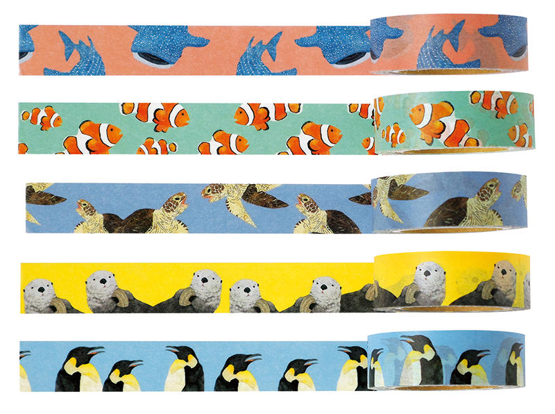 海外 PETテープ マスキングテープ ぺんぎんフラペチーノ 海外 PET