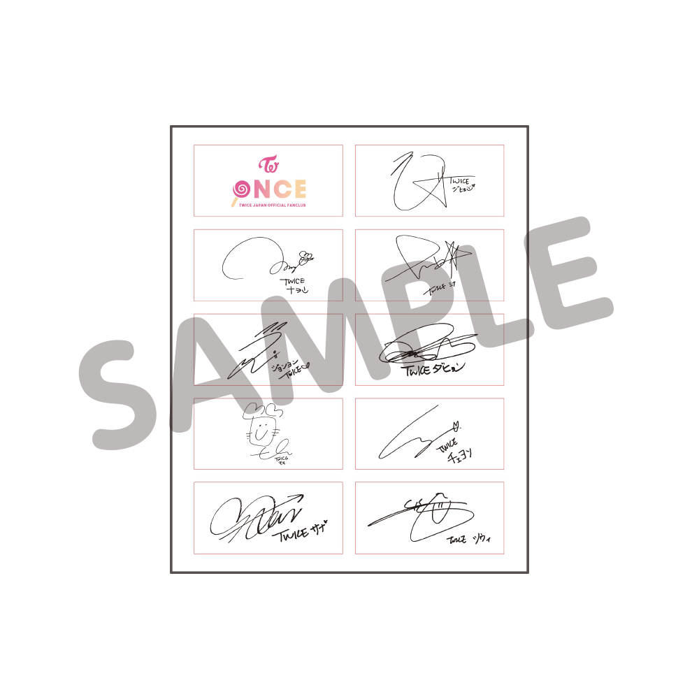 TWICE ONCE DAY FCくじ 直筆サイン入り オリジナルチケット TWICE ONCE