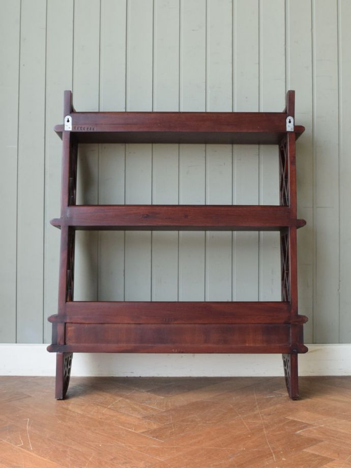 IFU-415 英国アンティーク マホガニー リネンラック ラック 洗濯物干し