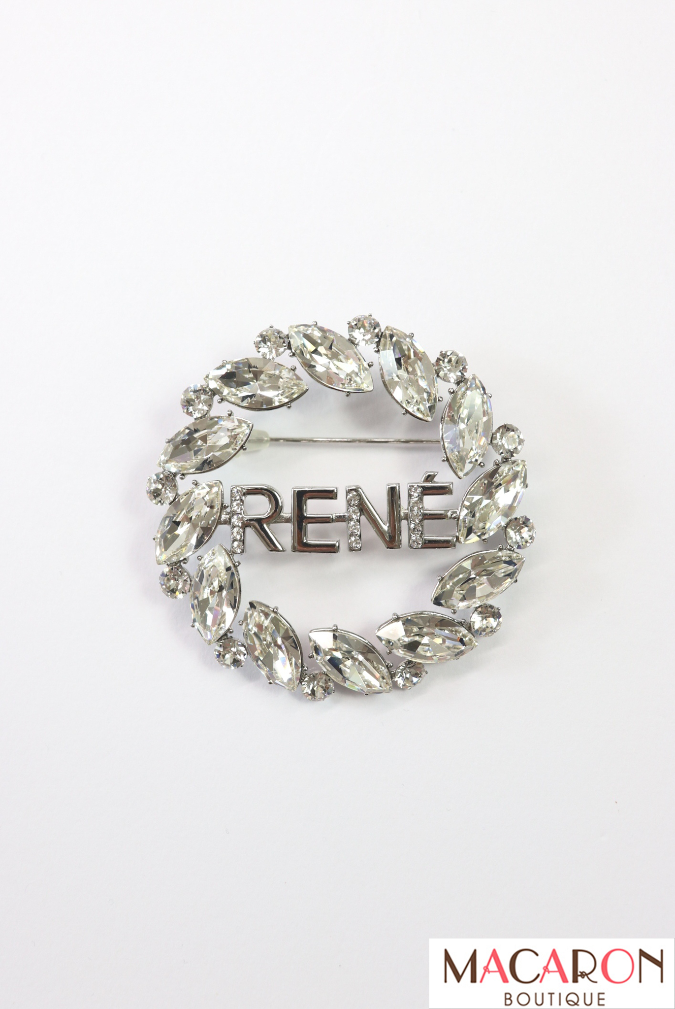 Rene（ルネ） RENEロゴクリスタルブローチ