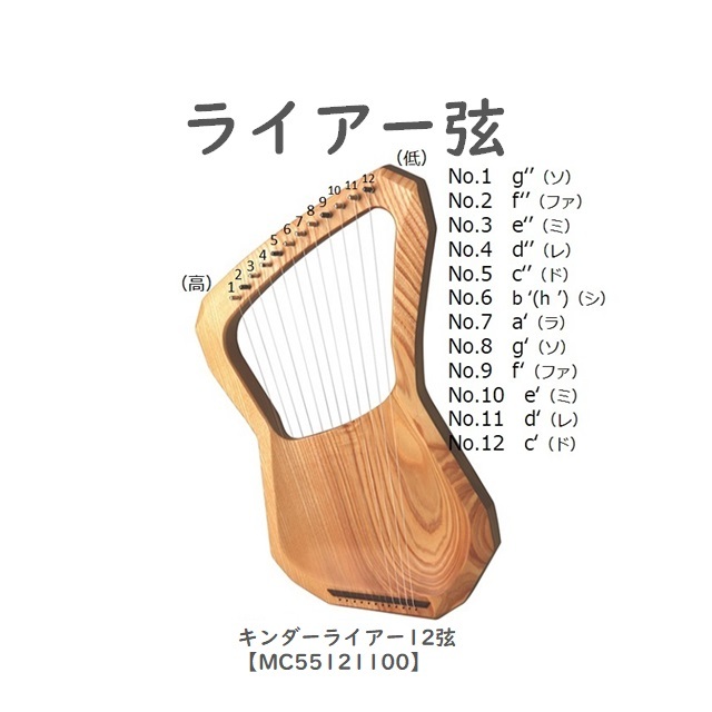 キンダーハープ7弦（弦販売）|MC55120701｜オーガニックライフ
