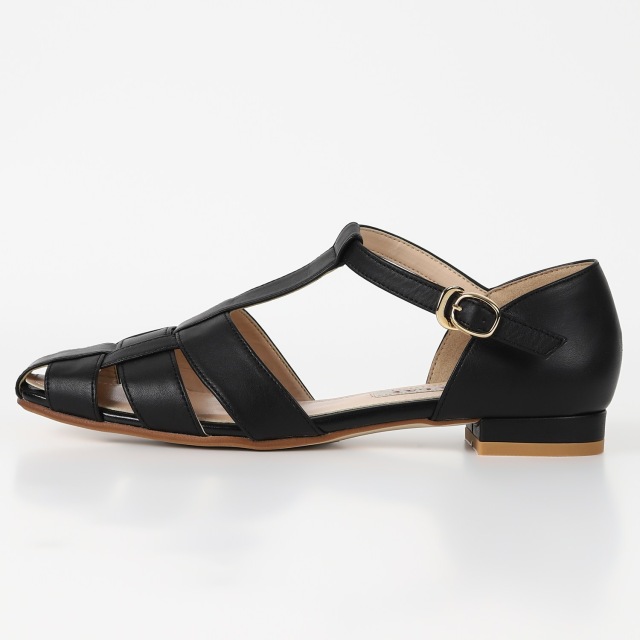 BARCLAY（バークレー）サイドオープングルカサンダル ブラック