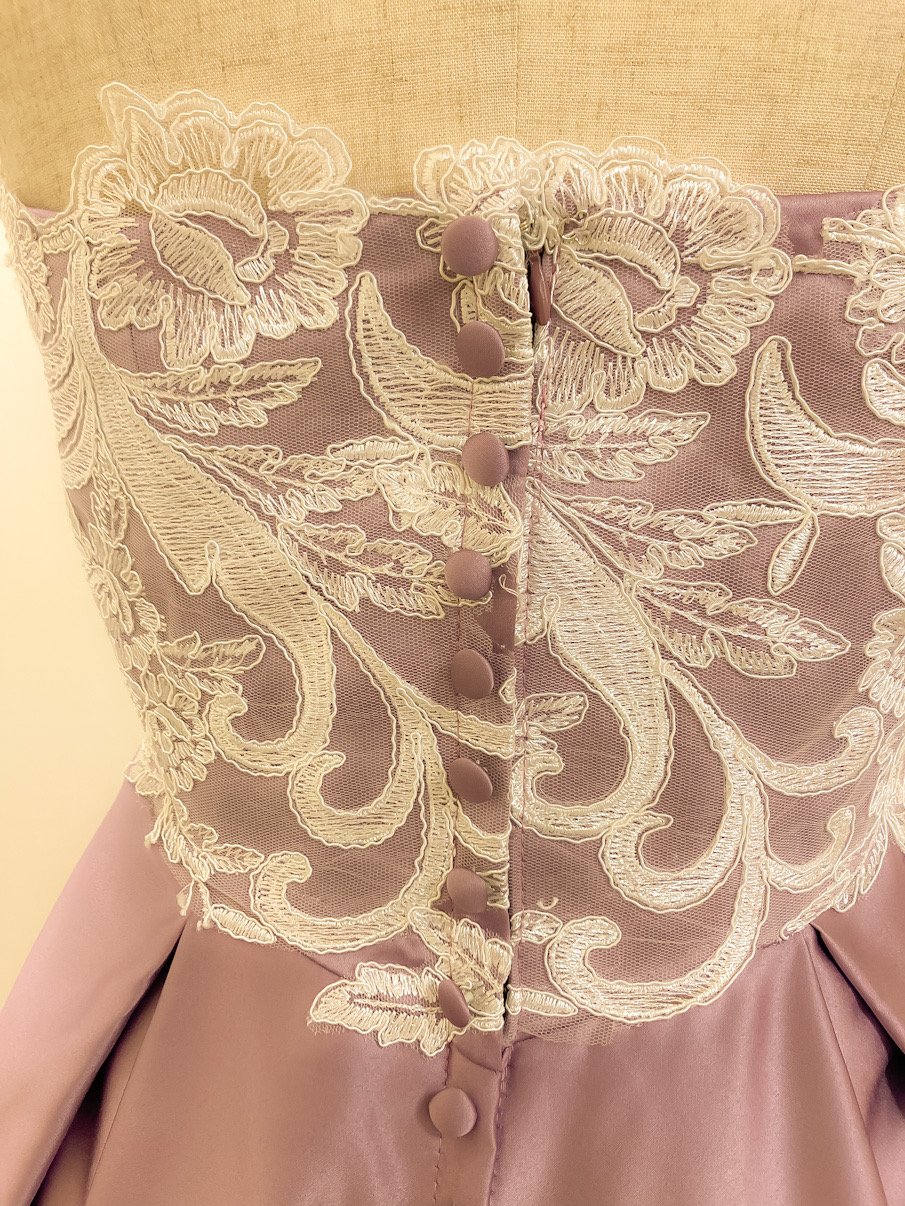 アンティーク イタリア ポワンドヴェニスローズ 薔薇と蕾 リネンレース