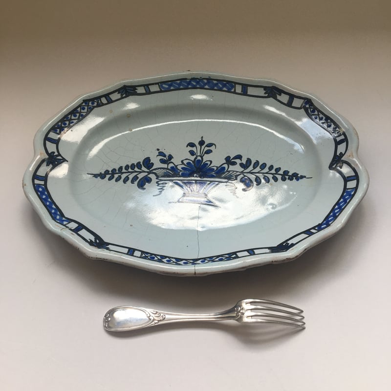 フランス アンティーク キュノワール プレート 皿 ムスティエ フランス