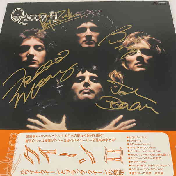 やや傷や汚れあり】QUEEN クイーン メンバー直筆サイン入り LPレコード