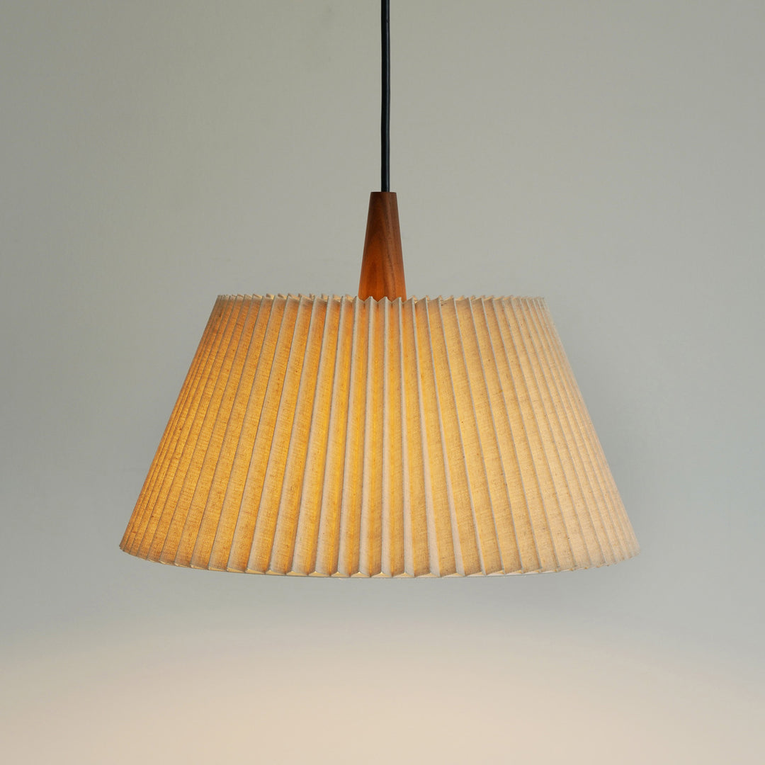 Fabric × Wood プリーツデザイン ペンダントライト – KANADEMONO
