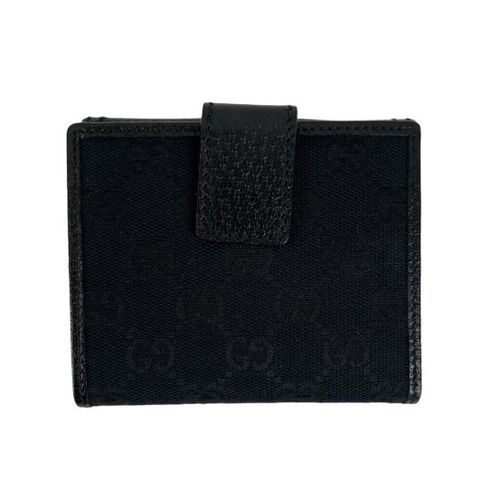早い者勝ち　美品　GUCCI グッチ　バンブー　二つ折り　黒　レザー　人気 早い者勝ち 美品 GUCCI グッチ バンブー 二つ折り 黒 レザー 人気