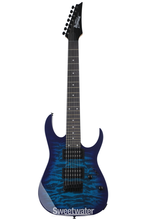 Ibanez Gio GRG7221QA Electric Guitar - Transparent Blue Burst