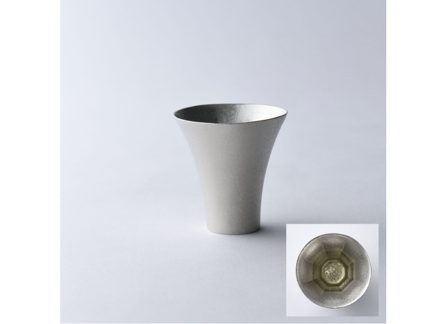 北京工芸品公司 銀製竹林吉祥紋紋様彫酒器 353gm 全高160全長170mm