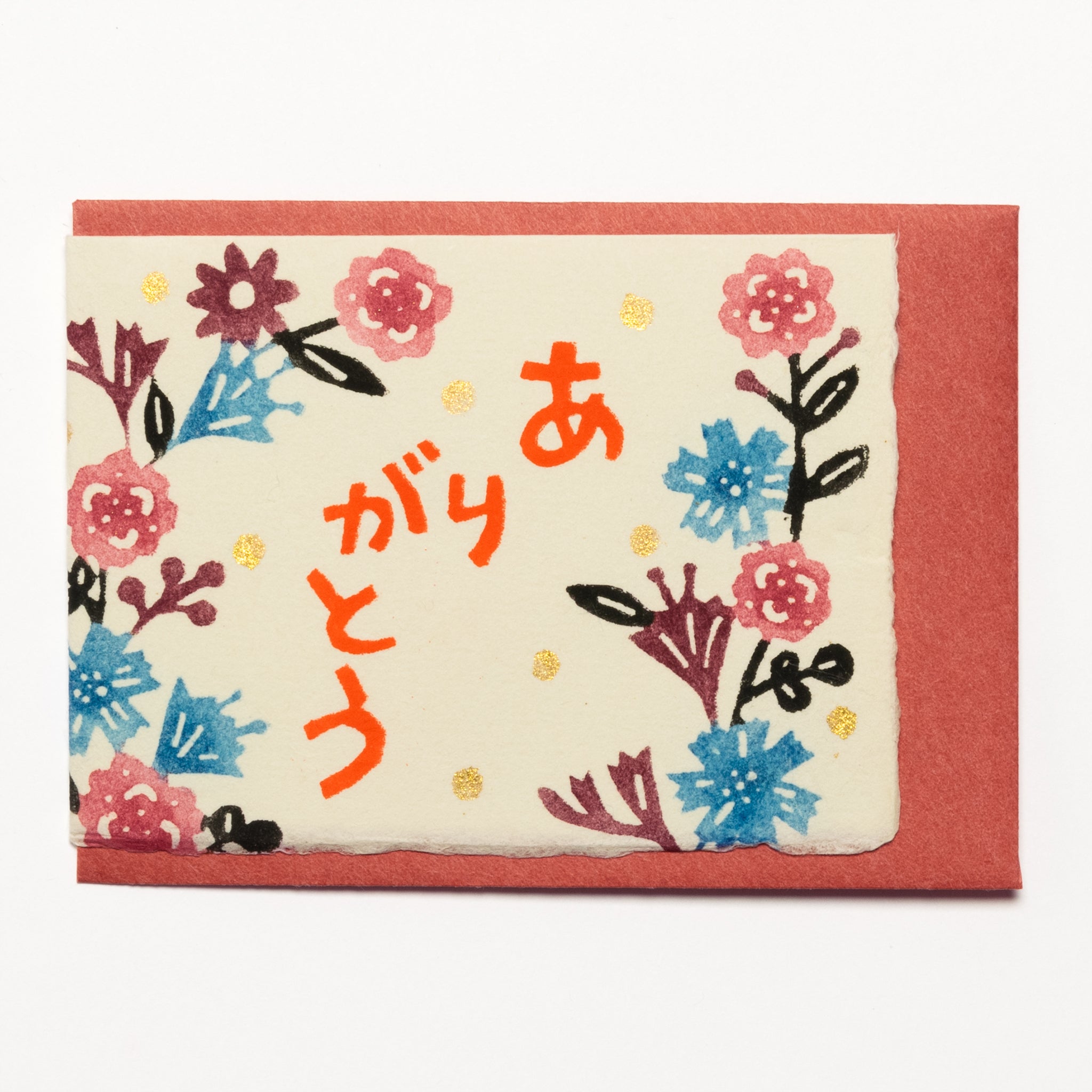 型染メッセージカード M028 花のありがとう – products.takeopaper.com