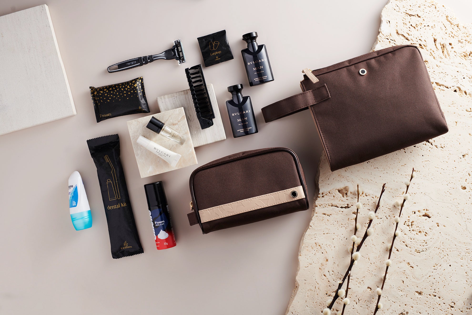 エミレーツ航空ファーストクラス ブルガリのアメニティ