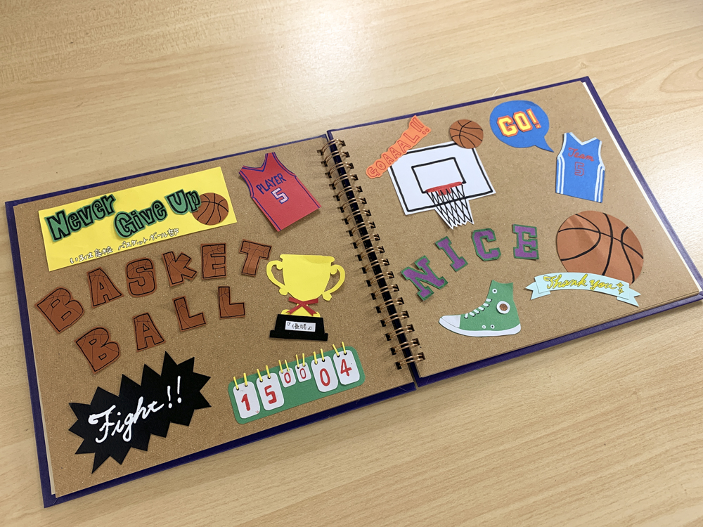 アルバムクラフト アルバム飾り バスケットボールクラフト オーダー 卒