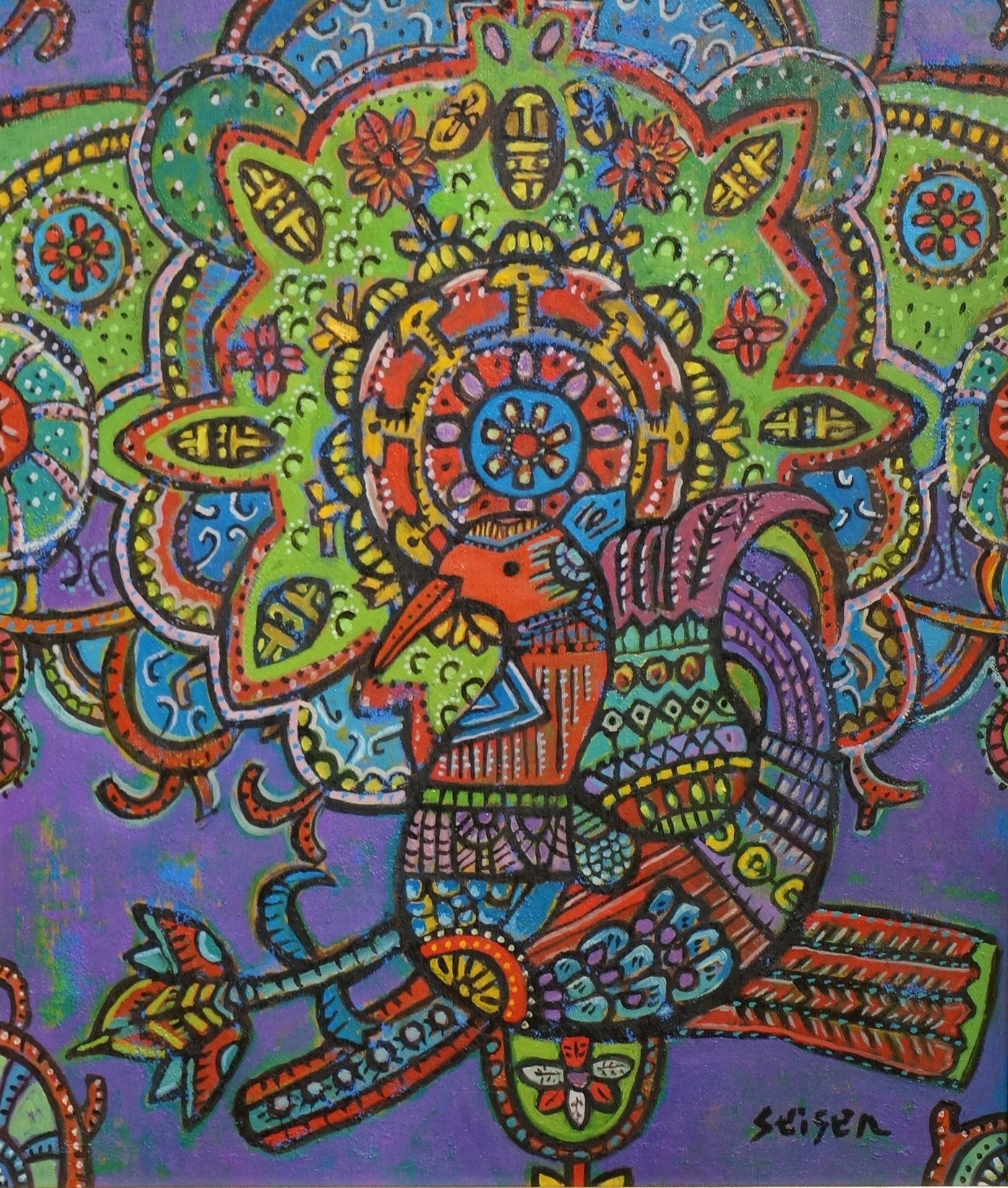 金箔の ふくろう 絵画 再度、値下げします。