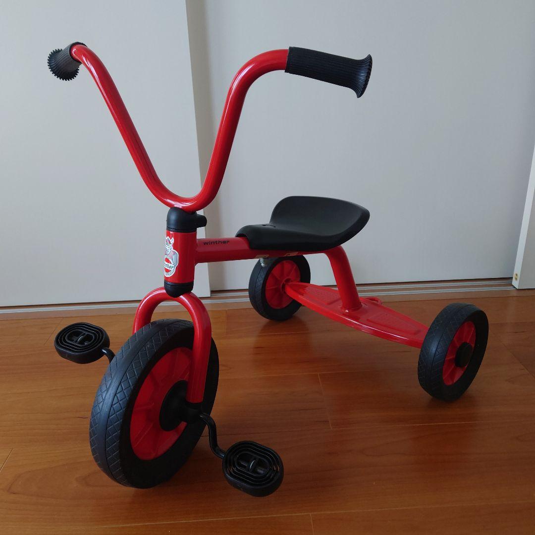 【希少モデル】Winther 三輪車 ボーネルンドペリカンデザイン三輪車 赤 Winther社 ペリカンデザイン