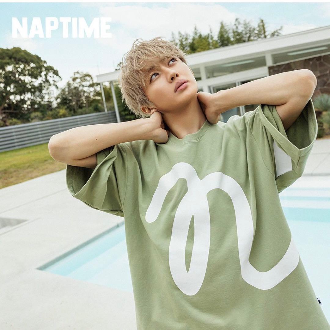 Naptime プリントBIG Tシャツ KHAKI サイズM Naptime. プリントBIG T