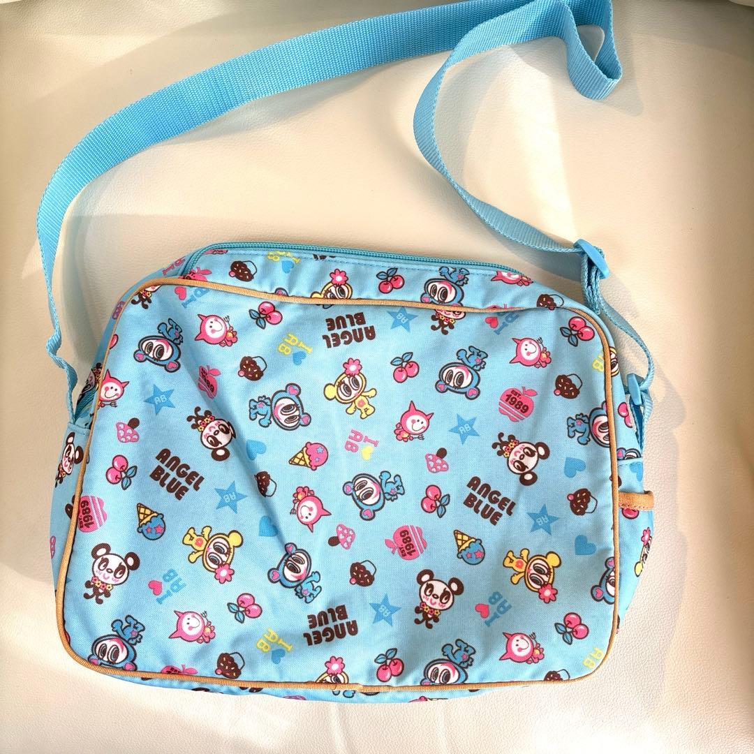 レア中古】ANGEL BLUEの水色ショルダーバッグ 平成レトロ ANGEL BLUE
