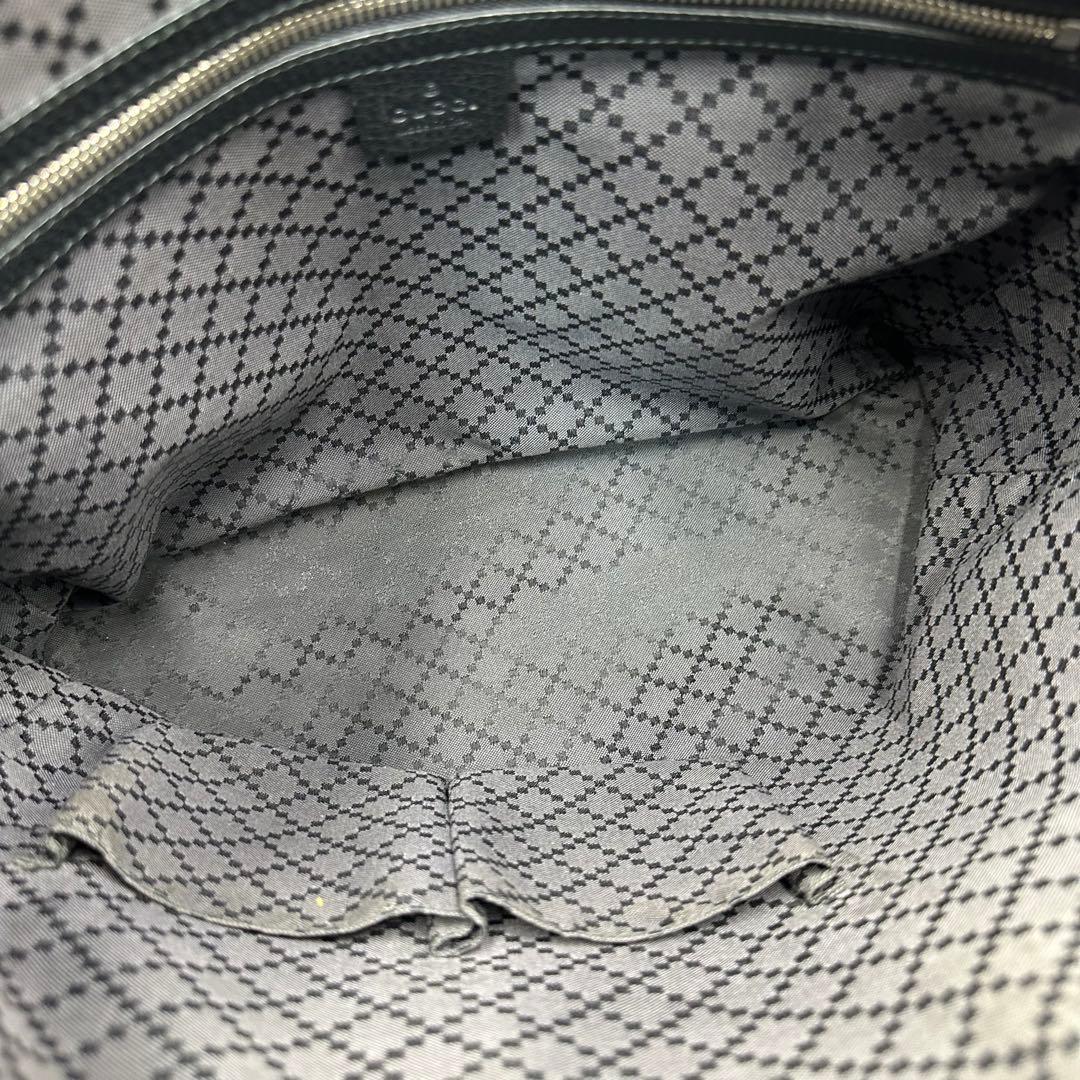 2way グッチ トートバッグ ディアマンテ シボ革 斜め掛け A4 黒 カード