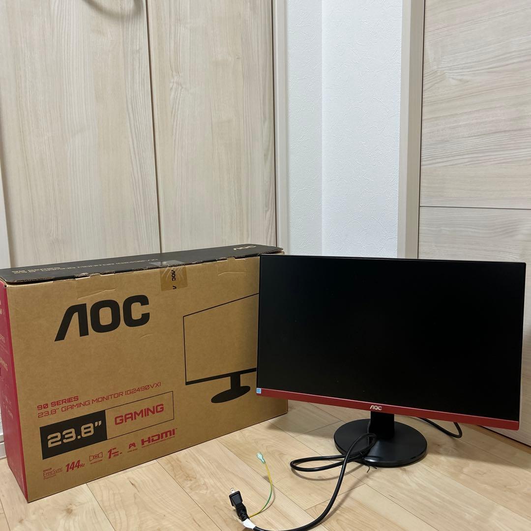 AOC 23.8インチ ゲーミングモニター G2490VX 144hz Amazon.com: AOC G2490VX 24
