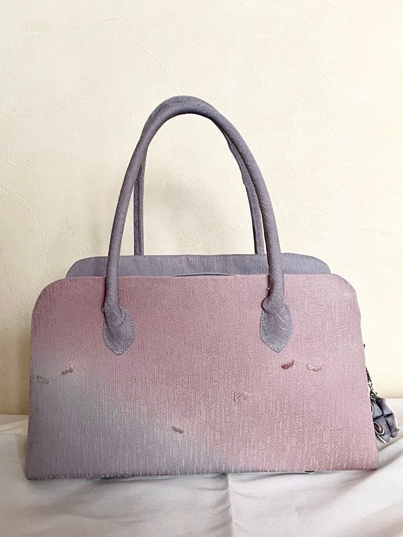 和装用利休バッグ　底鋲、つまみ細工付き