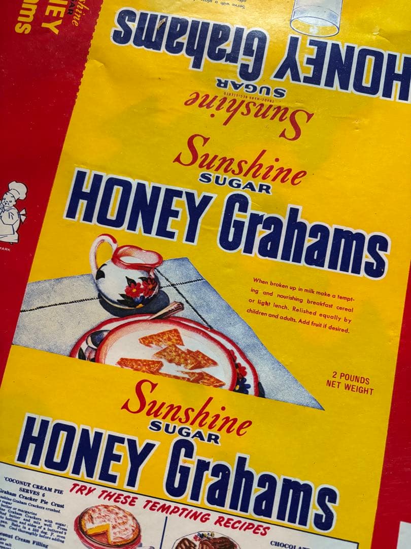 海外紙物 レトロ sugar honey grahamsラッピングペーパー50柄 お 菓子 柄