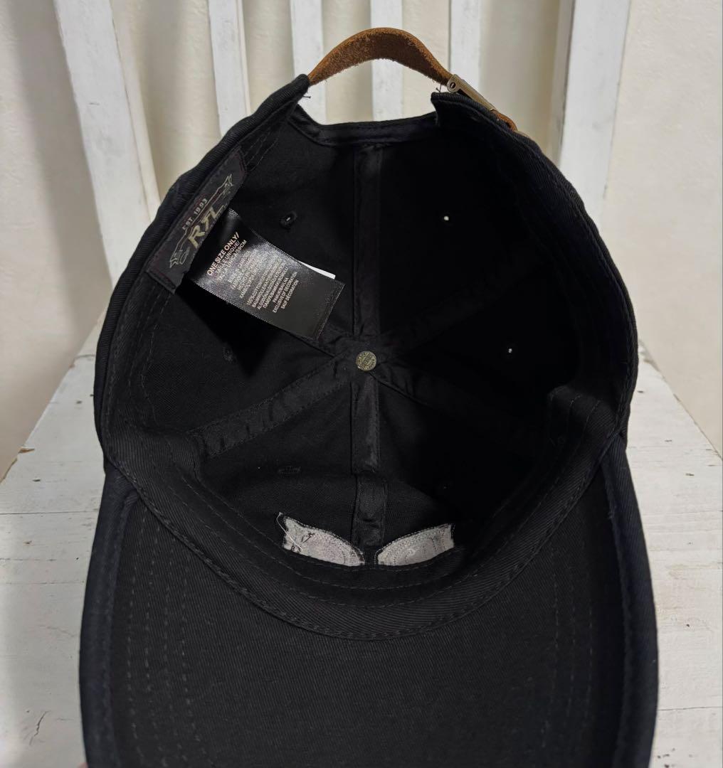 未使用 DOUBLE RL ラルフローレン RRL キャップ ブラック アメカジ