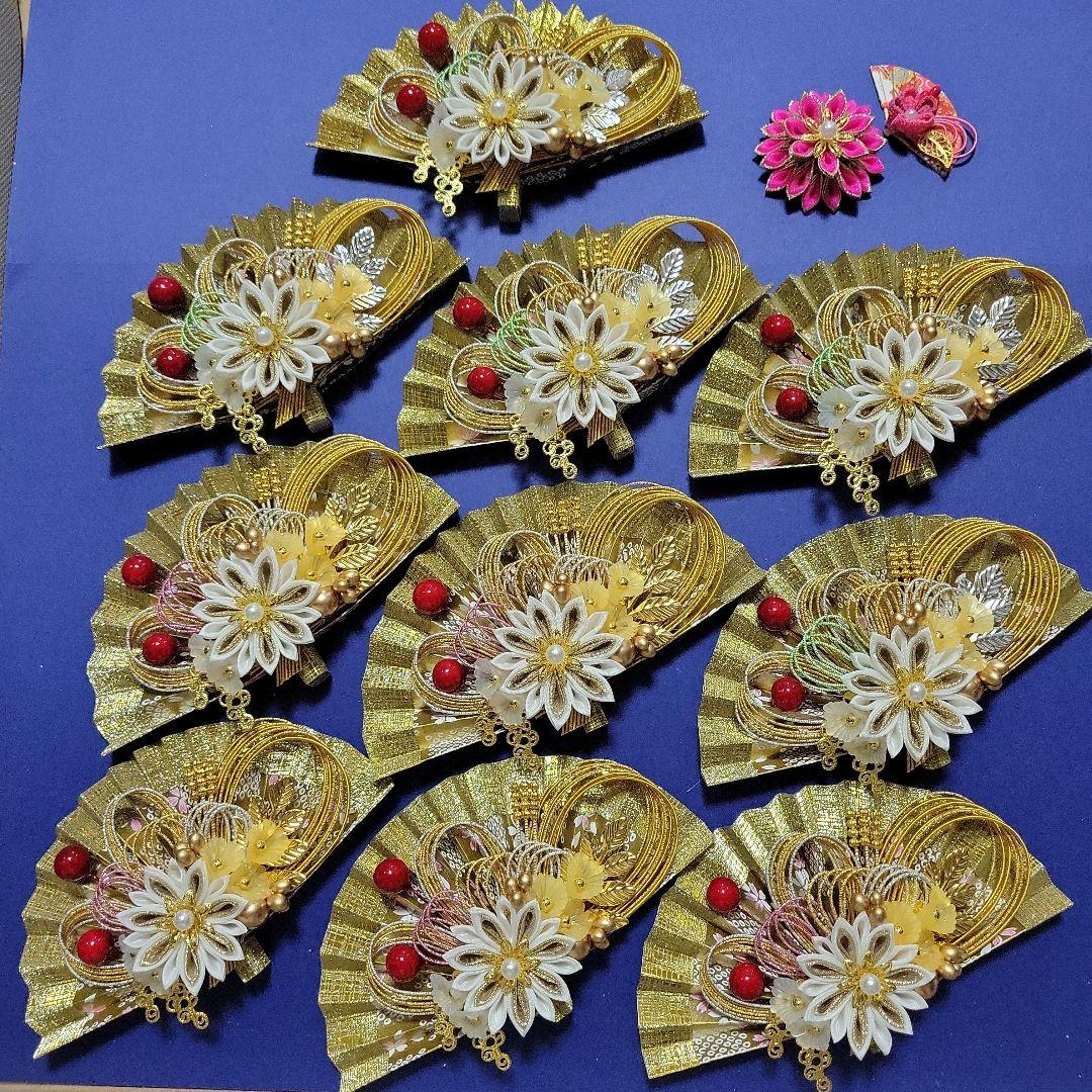 にこ《水引素材》友禅和紙使用扇子