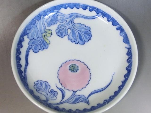 皿□印判果実紋中皿 19枚 明治拾弐年五月 元