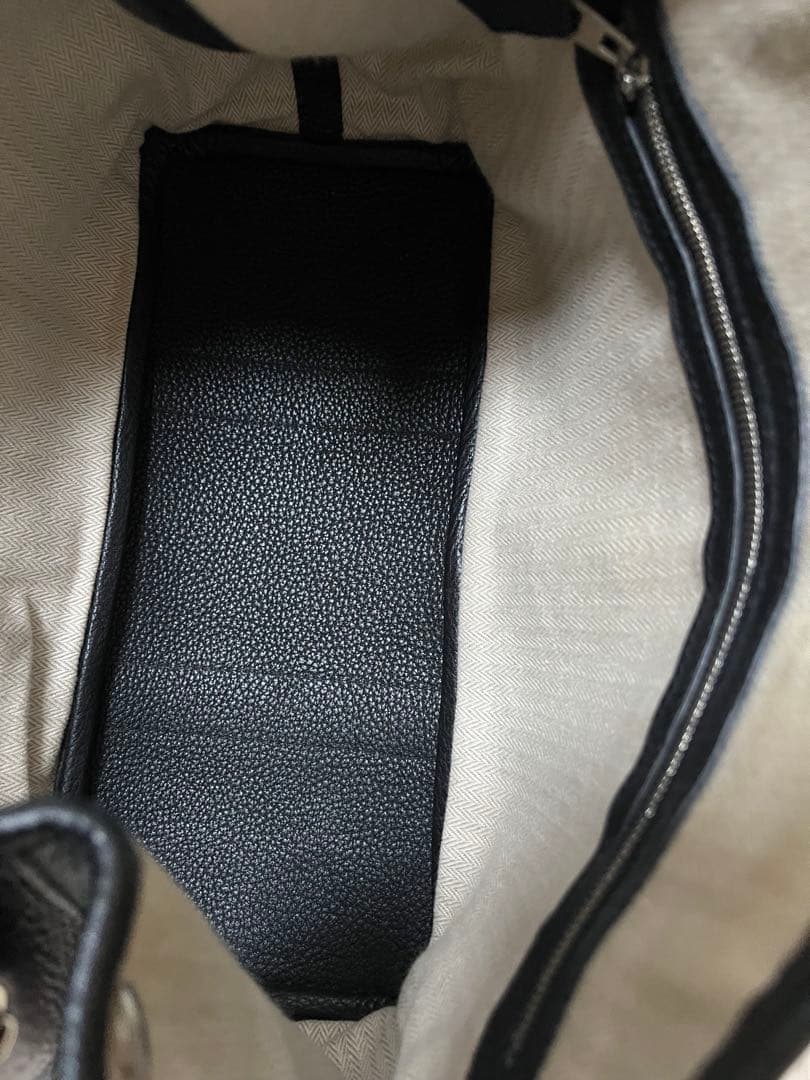 エルメス　ガーデンパーティー　ネゴンダ　レザー　黒　美品