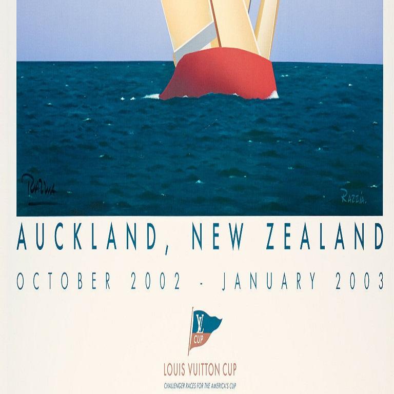 Razzia, 2002, Original Louis Vuitton Cup Sailing Poster, Auckland