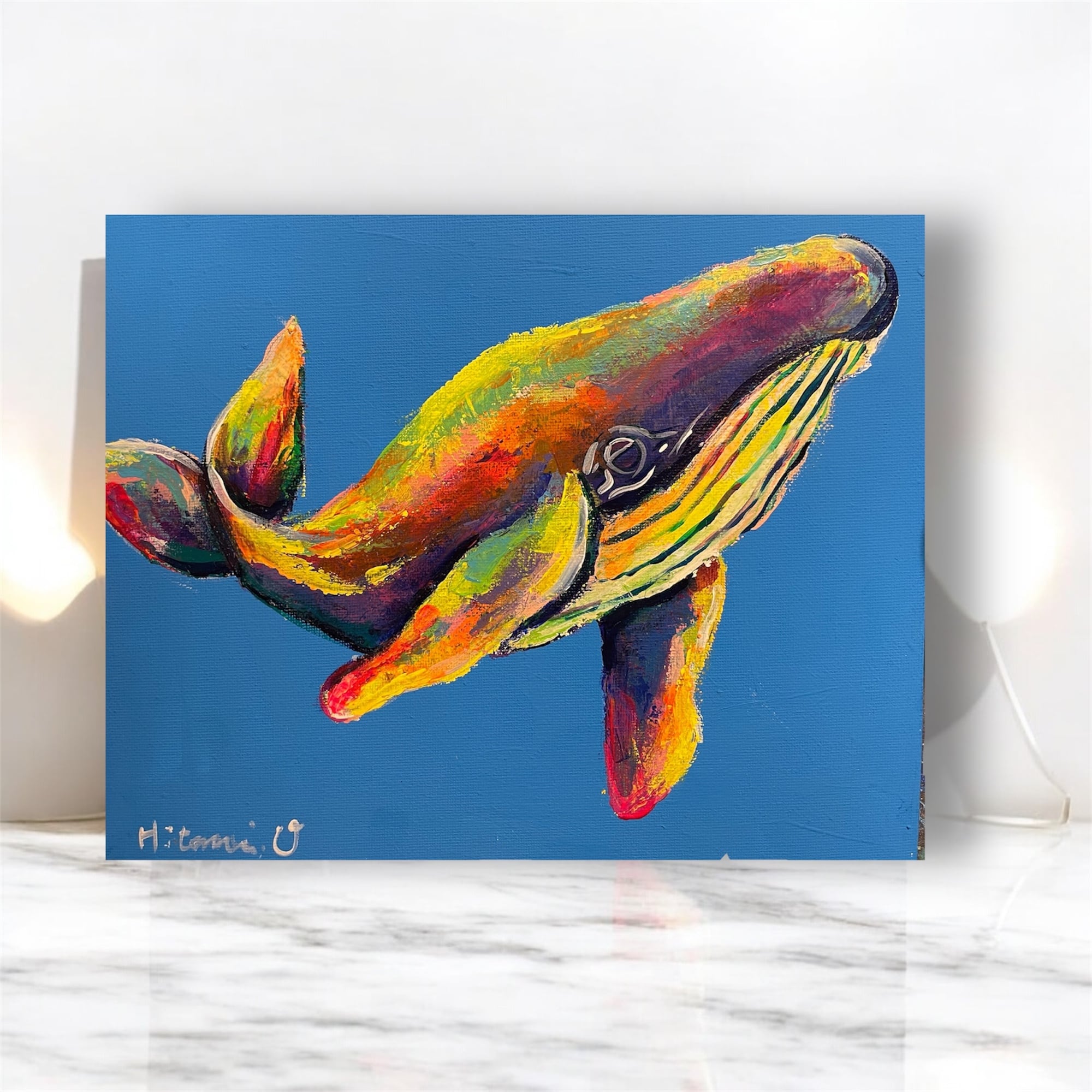 幻想画、空飛ぶ画家糸川裕志の静物画、花 空飛ぶ画家、糸川裕志