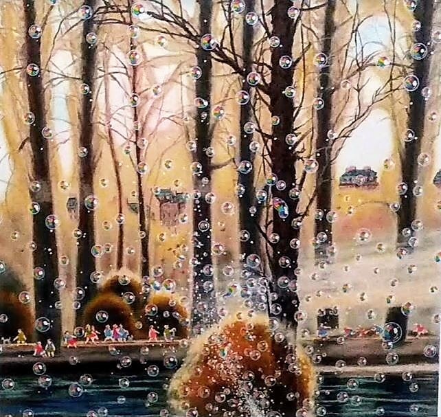 ヒロ・ヤマガタ「森の小径」シルクスクリーン限定80部