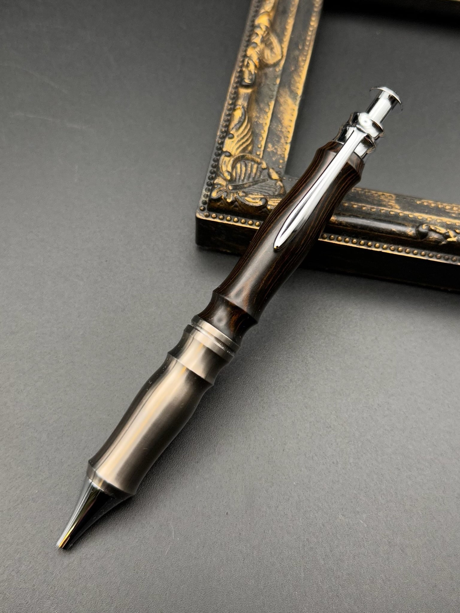 積層エボナイト(ROB)/木軸チタングリップシャープペン/サンピューラ