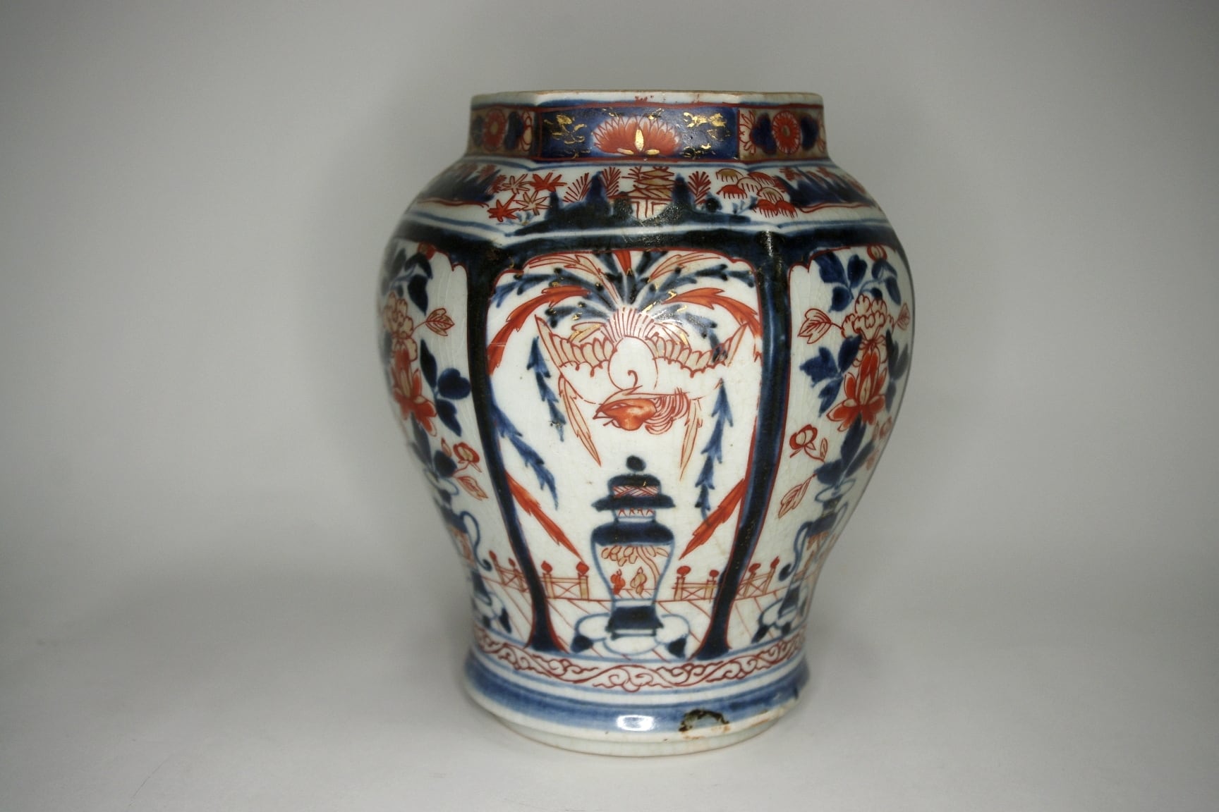 古伊万里李朝白磁色絵輪華皿華の図アンティーク古伊万里蔵出し