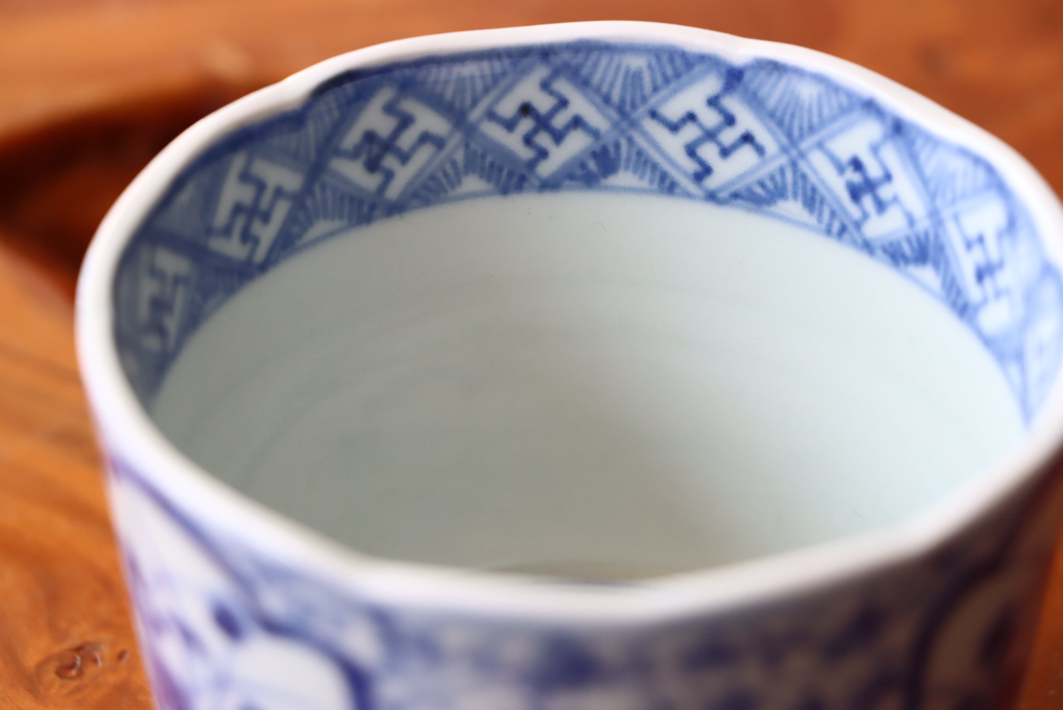 古伊万里 蛸唐草紋 蕎麦猪口 五客 完品 江戸期 江戸時代作