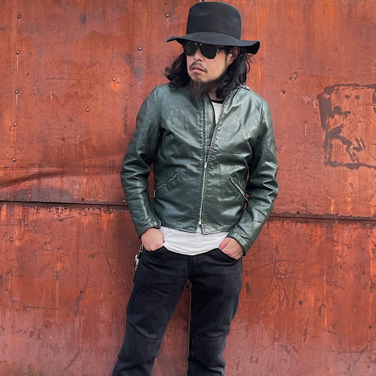 激レアカラー 60s Brooks シングルライダースジャケット ビンテージ