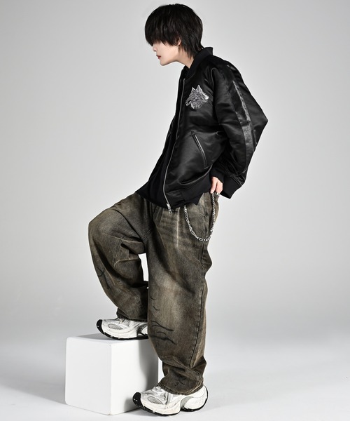 premium reversible suka jumper -wolf/flower- / プレミアム