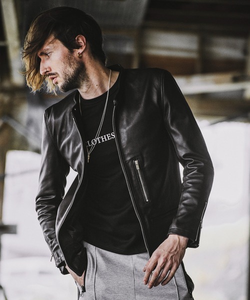 NO ID.（ノーアイディ）の「シープレザーシングルライダースJKT