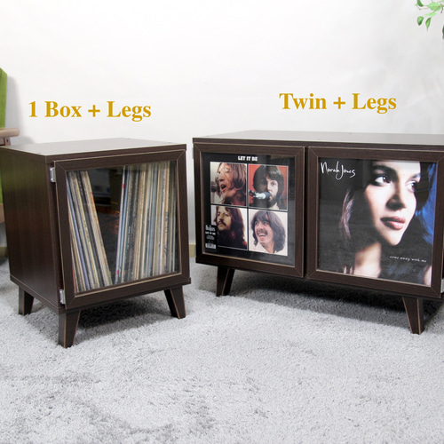 LPレコード収納 | アクリル付き扉 | おしゃれなキャビネット