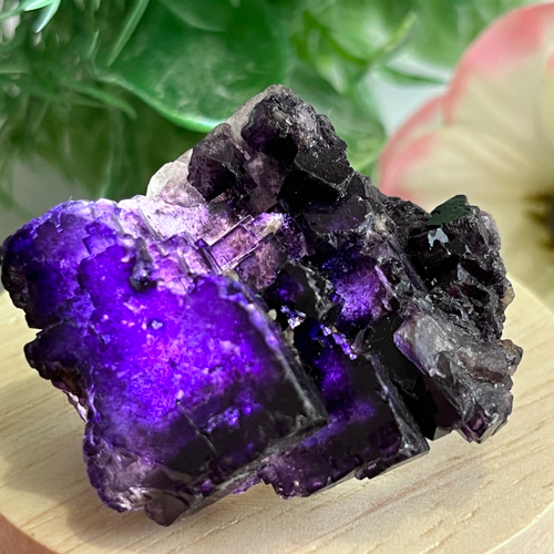 幾何学結晶✳︎ パープル フローライト 蛍石 ラフストーン 原石 天然石