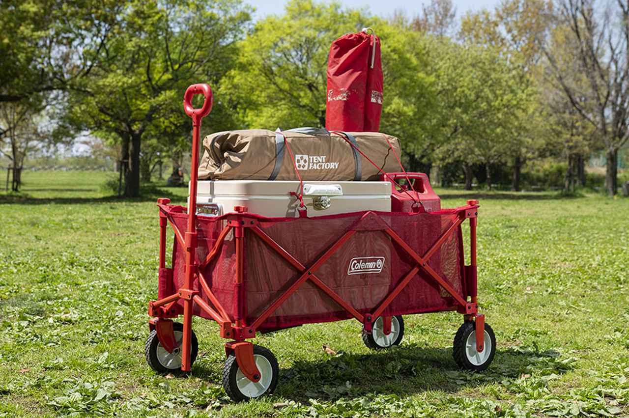 Coleman 折りたたみキャリーワゴン 赤 Coleman 赤 キャリーワゴン