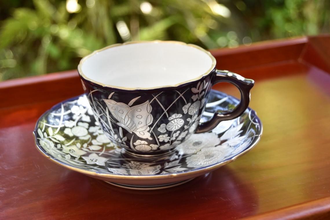 古伊万里李朝白磁色絵輪華皿華の図アンティーク古伊万里蔵出し